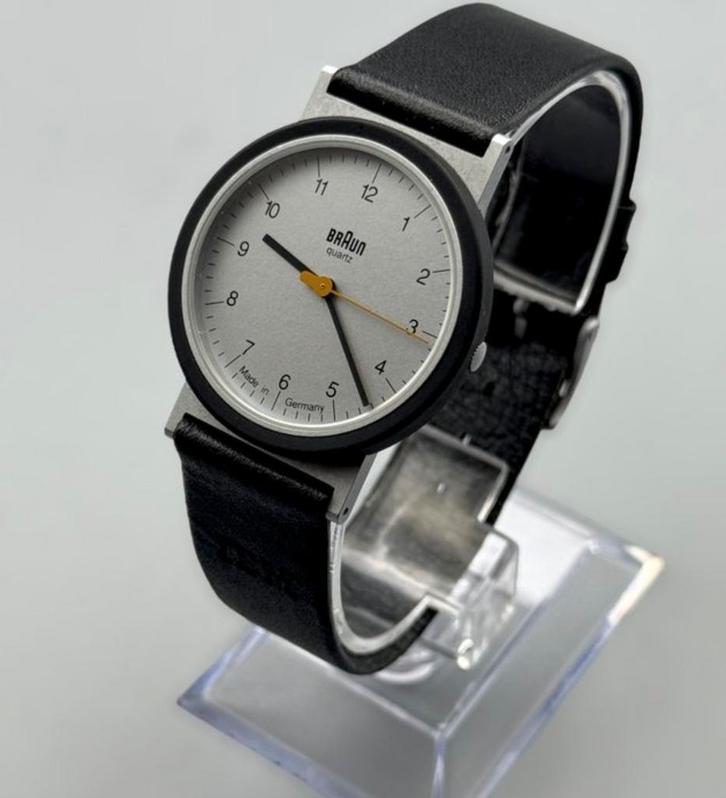 Braun AW10 horloge ontworpen door Dieter Rams, Sieraden, Tassen en Uiterlijk, Horloges | Heren, Gebruikt, Polshorloge, Overige merken