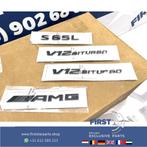 W222 W223 W217 S65 AMG LOGO SET ZWART S 65 L EMBLEMEN SET Me, Gebruikt, -, Ophalen of Verzenden, -