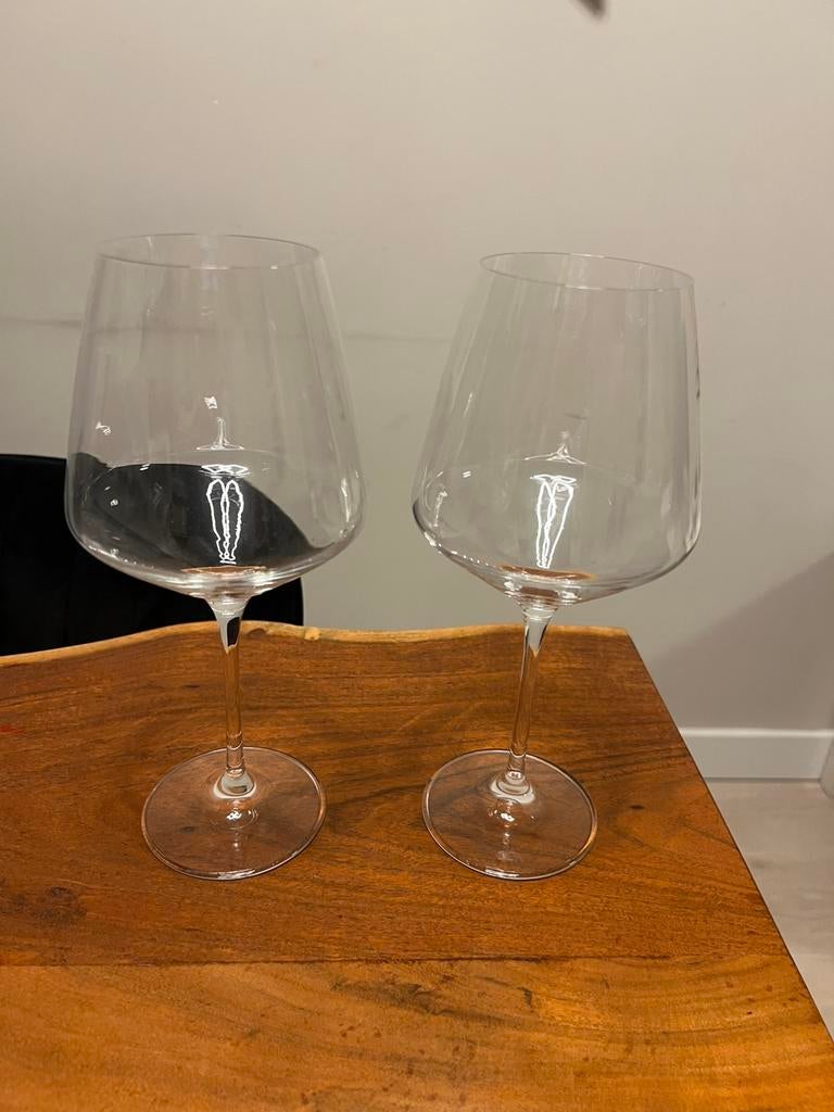 2 grote glazen op poot nieuw, Verzamelen, Glas en Borrelglaasjes, Ophalen of Verzenden, Nieuw