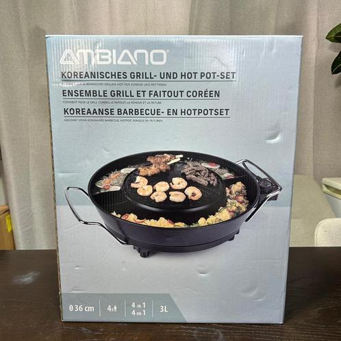 4-in-1 Koreaanse tafelgrill – BBQ, hotpot, fondue & fritu, Witgoed en Apparatuur, Gourmetstellen, Nieuw, 8 personen of meer, Ophalen of Verzenden