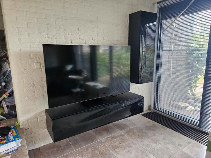 TV - meubel zwevend met staande hangkast, Huis en Inrichting, Kasten | Televisiemeubels, Gebruikt, Minder dan 100 cm, 25 tot 50 cm