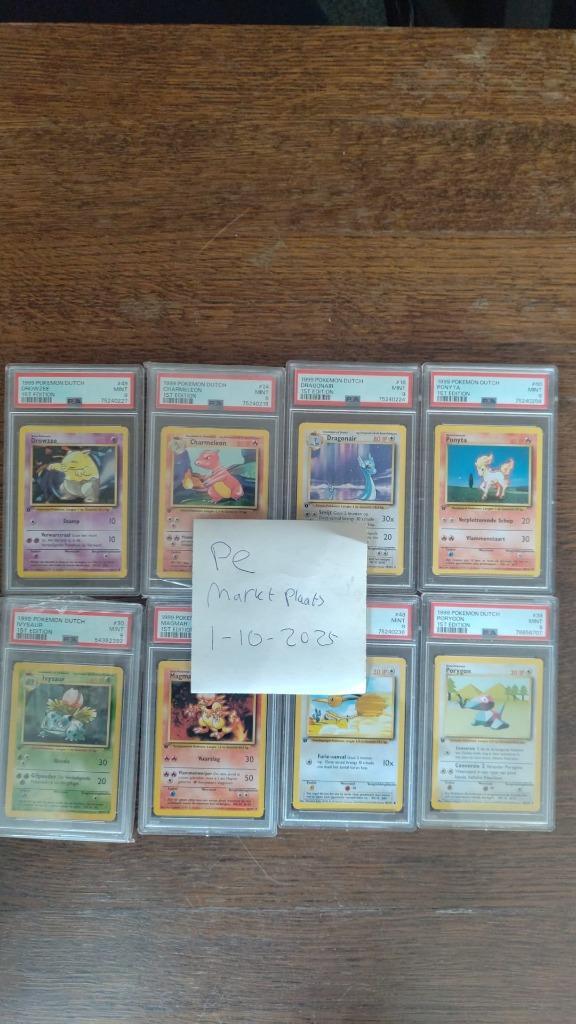 Pokemon kaarten 1999 Base 1st edition Dutch PSA 9, Hobby en Vrije tijd, Verzamelkaartspellen | Pokémon, Zo goed als nieuw, Losse kaart