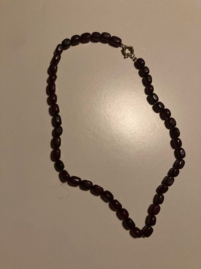 My Jewellery Bordeaux Rode Kralenketting, Sieraden, Tassen en Uiterlijk, Kettingen, Ophalen of Verzenden, Zo goed als nieuw, Rood