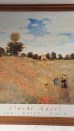 Claude Monet - Poppy Field, grote ingelijste poster. S41, Foto of Poster, Gebruikt, Ophalen of Verzenden