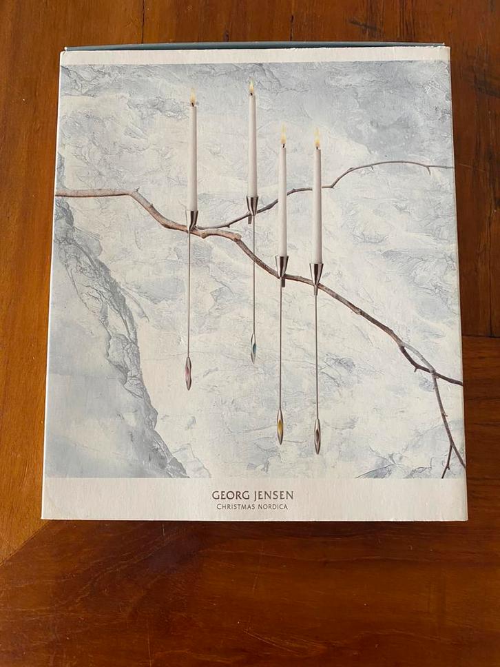 4 stuks Georg Jensen kaarshouders gekleurd, Huis en Inrichting, Woonaccessoires | Kandelaars en Kaarsen, Gebruikt, Kandelaar, Minder dan 25 cm