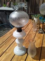 Antieke olielampen met extra kap., Antiek en Kunst, Antiek | Lampen, Ophalen of Verzenden