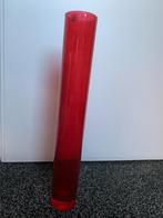 Slanke rode hoge vaas glas, Ophalen, Nieuw, Glas, Minder dan 50 cm