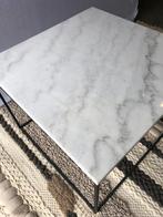 Nieuwe marmeren salontafel met metalen onderstel, Ophalen, ., ., Vierkant