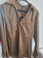 Nieuwe Olijfgroene, satijnachtige blouse Mt S Superstar, Ophalen of Verzenden, Nieuw
