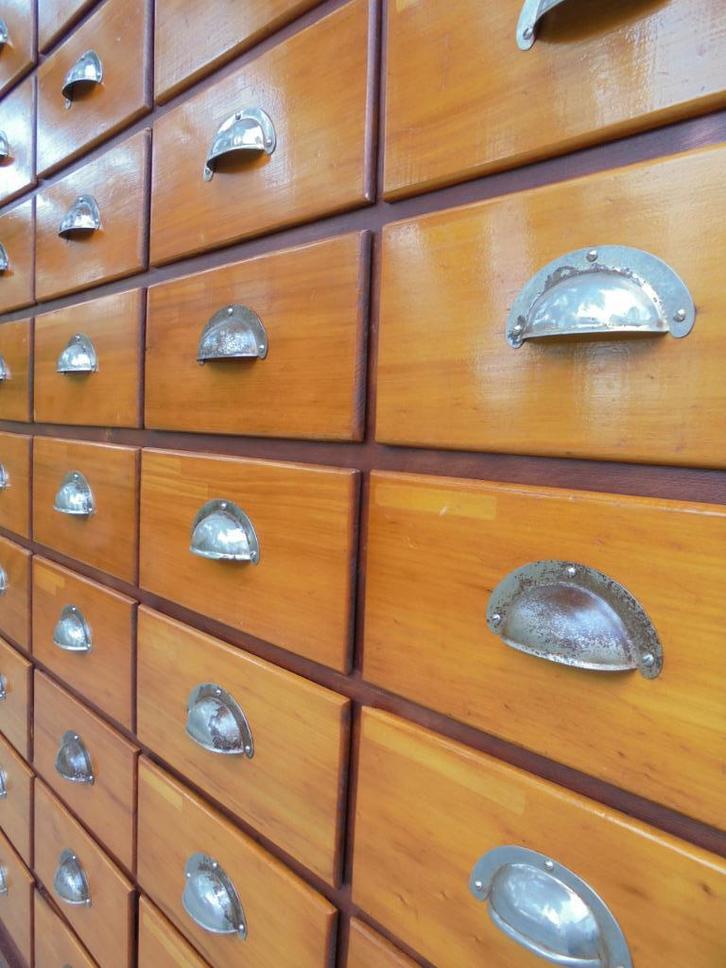 ladekast papierkast apothekerskast winkelkast, Antiek en Kunst, Antiek | Woonaccessoires, Ophalen of Verzenden