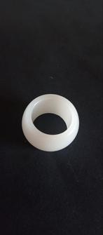 Natuurlijk Witte Nefriet Jade Duim Ring 22mm, Nieuw, Overige materialen, 20 of groter, Heer
