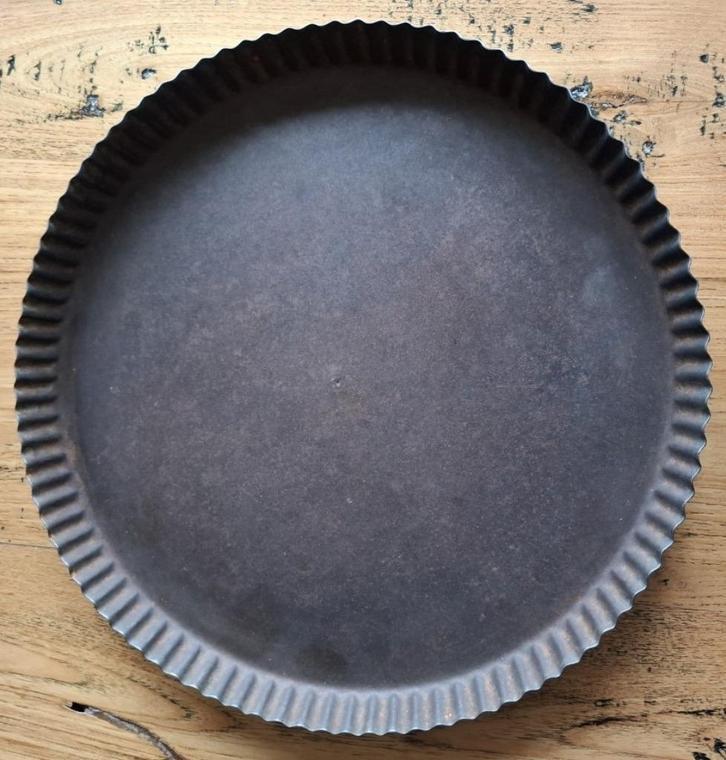 Oude Franse ronde doorleefde taartvorm/ bakvorm 5, Antiek en Kunst, Curiosa en Brocante, Ophalen of Verzenden