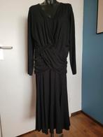 Zwarte tricot jurk "Juffrouw Janssen" mtXL, Zwart, Maat 42/44 (L), Ophalen of Verzenden, Zo goed als nieuw