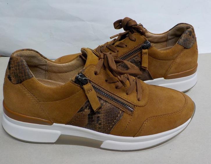 Cognac Rollingsoft sneakers maat 37 1/2, Kleding | Dames, Schoenen, Zo goed als nieuw, Sneakers of Gympen, Bruin, Ophalen of Verzenden