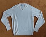 V-hals trui, pastelgeel, maat 50, lamswol, made in England, Sherwood, Maat 48/50 (M), Geel, Ophalen of Verzenden