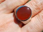 Vanoli 925 zilver ring voor heren carneool agaat maat 20,5, Vanoli, Overige kleuren, 20 of groter, Amsterdam