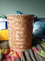 Rieten prullenbak.hoogte 35 cm., Mand, Rond, Ophalen of Verzenden, Zo goed als nieuw