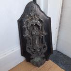 Groot Samac op hout  wijwatervat met St Antonius, Antiek en Kunst, Ophalen of Verzenden