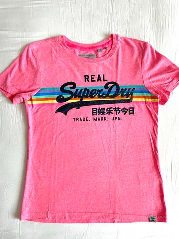 Superdry T-shirt Roze Maat M beschikbaar voor biedingen