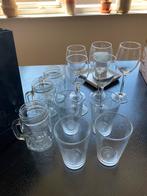 Drink- en wijnglazen rood + wit, Ophalen, Glas of Glazen, Gebruikt, Glas
