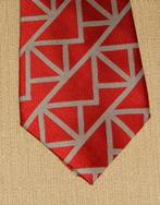 PTT Post stropdas rood met grijze lijnen en vakken, Ophalen of Verzenden, Nieuw, Gebruiksvoorwerp