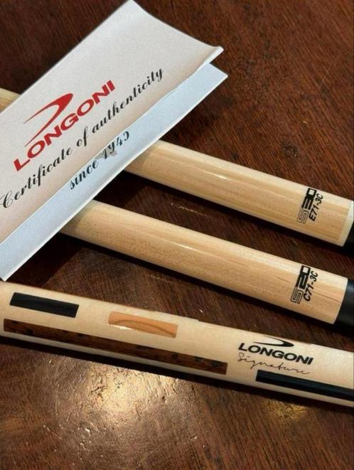 Longoni Evoluzione Zanetti VP2 incl S20 & S30 shafts, Sport en Fitness, Biljarten en Poolen, Zo goed als nieuw, Keu of Ballen