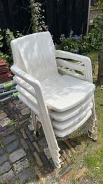 Gratis 4 Jardin tuinstoelen, Ophalen, Gebruikt, Kunststof, Stapelbaar