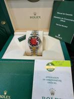Rolex datejust 36mm yellow gold /steel rare red diamond doal, Rolex, Polshorloge, Overige materialen, Ophalen of Verzenden