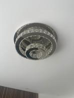Moderne Plafondlamp met Kristallen, Huis en Inrichting, Lampen | Plafondlampen, Ophalen of Verzenden, Zo goed als nieuw, Metaal