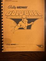 BALLY MIDWAY GOLDBALL MANUAL, Elektronisch, Bally, Ophalen of Verzenden, Zo goed als nieuw