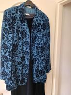 Laura Ashley donker blauwe stretch velours jurk met jasje, Ophalen, Nieuw, Maat 42/44 (L), Blauw