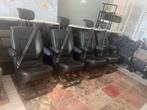 4 zwart leren stoelen 3p gordel isofix camper bus oldtimer, Auto-onderdelen, Ophalen of Verzenden, Gebruikt