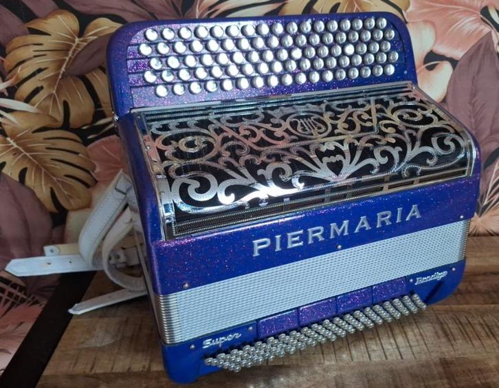 🪗 Piermaria Super Prodige 🎶 B-griff, Muziek en Instrumenten, Accordeons, Zo goed als nieuw, Knopaccordeon, 120-bas, Overige merken