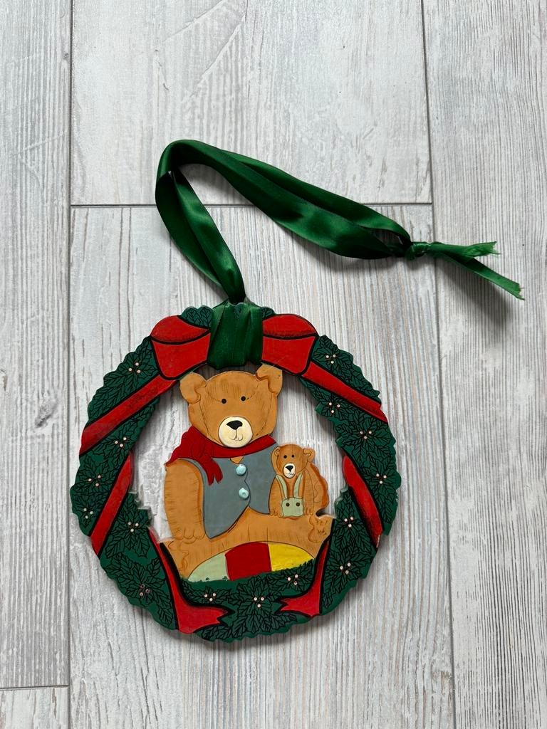 Houten kerst krans, Diversen, Kerst, Ophalen of Verzenden, Zo goed als nieuw