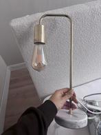 Tafellamp nachtlampje goud met marmer 2 x, Huis en Inrichting, Ophalen of Verzenden, Zo goed als nieuw, Minder dan 100 cm