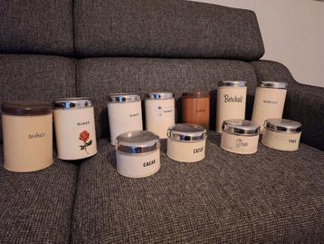 🔺 Vintage/Retro Brabantia voorraadblikken + Emaille gevlamd beschikbaar voor biedingen