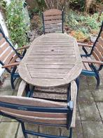 Houten Tuinset met 5 Stoelen - Preston, Ophalen, 5 zitplaatsen, Gebruikt, Tuinset