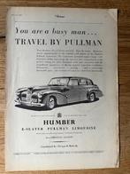 Humber 8-seater Pullman Limousine originele advertentie 1952, Ophalen of Verzenden, Gelezen, Overige merken