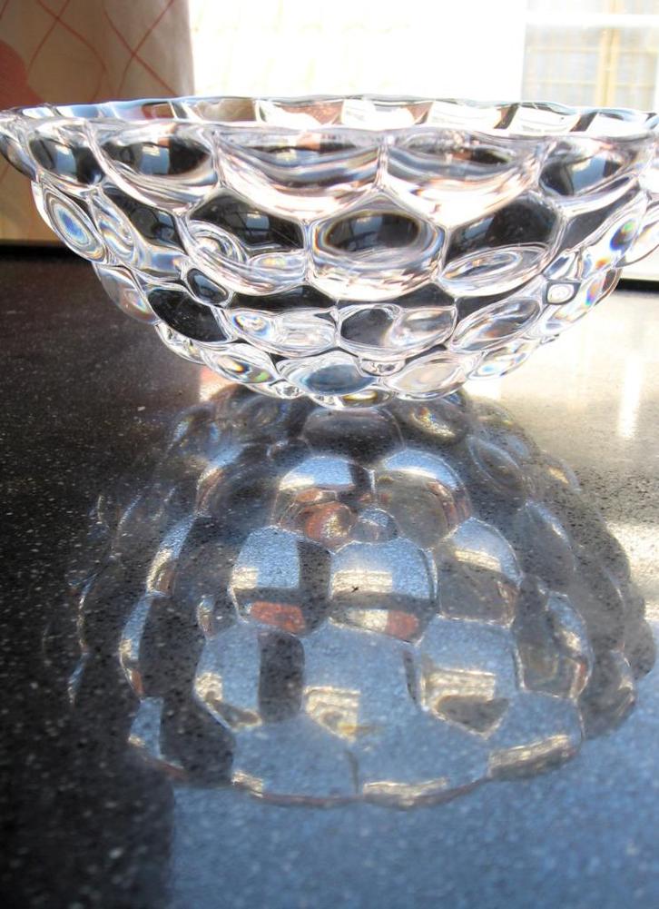 Mooie loodvrij kristal schaal van Orrefors Zweeds design, Antiek en Kunst, Antiek | Glas en Kristal, Ophalen of Verzenden