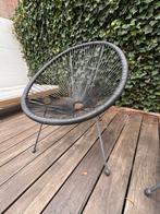 Stoel Haïti Zwart - Wicker Design, Huis en Inrichting, Stoelen, Ophalen, Zwart, Zo goed als nieuw, Metaal