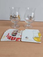 2 Duvel glazen met setje viltjes, Ophalen of Verzenden, Zo goed als nieuw, Glas of Glazen, Duvel
