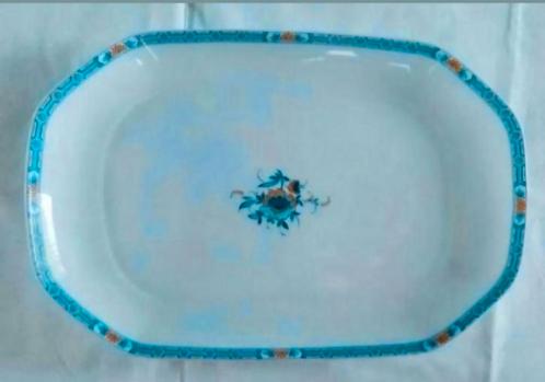 Seltmann Weiden witte ovale schaal blauwe oranje bloemen, Huis en Inrichting, Keuken | Servies, Zo goed als nieuw, Schaal of Schalen