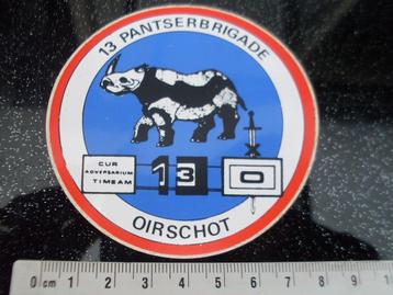 sticker 13 pantserbrigade oirschot logo embleem neushoorn beschikbaar voor biedingen