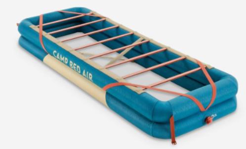 Opblaasbaar veldbed inclusief matras, Caravans en Kamperen, Luchtbedden, Zo goed als nieuw, 1-persoons, Ophalen