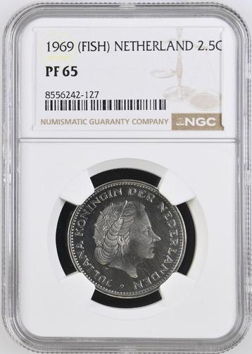 1 Rijksdaalder 1969 Vis NGC Proof 65 (€ 550) beschikbaar voor biedingen