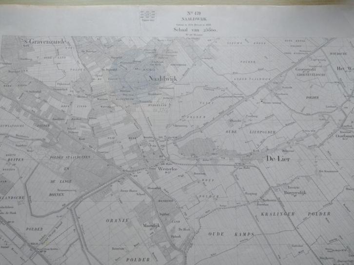 479 Naaldwijk Oostbuurt Het Woud De Lier Plattegrond 1912, Antiek en Kunst, Kunst | Litho's en Zeefdrukken, Ophalen of Verzenden