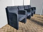 4x Kinnarps eetkamerstoel / vergaderstoel (alcantara suede), Huis en Inrichting, Stoelen, Stof, Info@kinnarps.nl, Gebruikt, Blauw