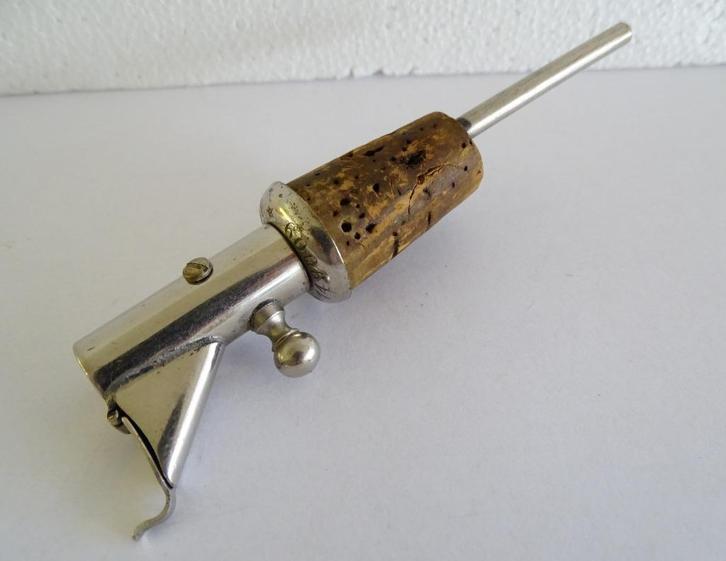 Verzilverde flessenstop / kurk met schenktuit antiek, Antiek en Kunst, Antiek | Goud en Zilver, Zilver, Ophalen of Verzenden
