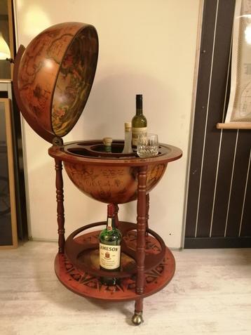 XXL VINTAGE GLOBE BAR GLOBEBAR WIJN BAR WHISKEY BAR 95X55 CM beschikbaar voor biedingen