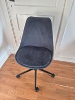 Fluwelen/velvet bureaustoel Senja van Leenbakker, Ophalen, Gebruikt, Blauw
